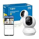 Tapo Pan/Tilt Smart Security Camera, Baby Monitor, Indoor CCTV, 360° Rotational Views, Works with Alexa&Google Home, No Hub Required, 1080p, 2-Way Audio, Night Vision, SD Storage, Device Sharing(TC70)