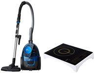 PHILIPS PowerPro FC9352/01 Compact Bagless Vacuum Cleaner (Blue) and Viva Collection HD4938/01 2100-Watt Induction Cooktop with Sensor Touch (Black)
