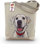 Yellow Lab Tote Bag - Yellow Lab Lover Gift - Yellow Lab Totes -Handmade Totes - Dog Canvas Totes - Dog Reusable Shopping Bag - Gifts for Mom - Shoulder Bag - Grocery Bag - Handbag - Beach Bag