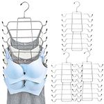 4 Pack Metal Bra Hanger Space Saving Foldable Bras Organizer Hanging with 360°Swivel Hook Closet Clothes Hangers for Tank Tops Camisole Bathing Suits Scarves Belts Tie