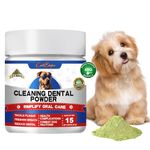 Coleaze Dog Teeth Cleaning Powder，Herbal Dog Dental Powder with Breath Freshener，Plaque Remover for Teeth Dog Targets Tartar & Bad Breath