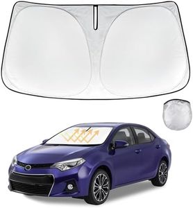 for 2019 Corolla Windshield Sun Shade Foldable Sunshade Protector Custom Fit 2014-2018 Toyota Corolla Sedan Accessories 240T Reflective Polyester Foldable Protector 2024 Upgrade