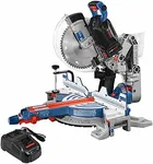 Bosch PROFACTOR 18V SURGEON GCM18V-12GDCN14 Cordless 12 in. Dual-Bevel Glide Miter Saw Kit with BiTurbo Brushless Technology, includes (1) CORE18V 8.0 Ah PROFACTOR Performance Battery