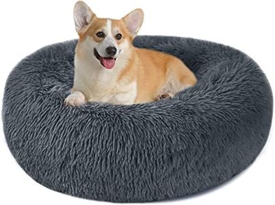 Dotala Calming Dog Bed for Small Dog & Cat Anti-Anxiety Puppy Bed Machine Washable Fluffy Luxury Anti-Slip Waterproof Donut Cuddler Round Dog Bed (L-70cm)