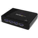 StarTech.com 4-Port USB 3.0 SuperSpeed Hub with Power Adapter - Portable Multiport USB-A Dock IT Pro - USB Port Expansion Hub for PC/Mac (ST4300USB3)