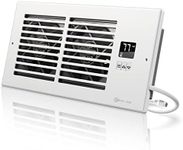 AyA Gear Smart Register Vent, Quiet AC Vent Fan with Thermostat Control, Heating Cooling Register Booster Fan Fits 4” x 10” Register Holes, White