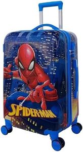 TOURTIER Travel Trolley Luggage Children Rolling Suitcase with 4 Double Spinner Wheels for Kids (24 Inch, Navy blue)