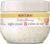 Burt's Bees Truly Glowing Hydrating Night Face Cream, Face Moisturizer for Normal and Combination Skin, 98.9% Natural Origin, Developed with Dermatologists, 51g