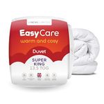 Linens Limited Super King Duvet 13.5 Tog, Easy Care, Warm and Cosy Quilt for Winter, Soft and Comfy, Polypropylene Hollowfibre, Machine Washable (White)