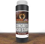 BEEST Concrete Acid Stain - Concrete Dye & Concrete Stain Outdoor for Stamped Concrete, Pavers, Cement Stain - Unique Marbled Finish - Burnt Ember - 8oz