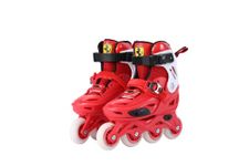 DAKOTT Ferrari Adjustable Inline Skates, Fun Roller Blades for Kids, Beginner Roller Skates for Girls, Men and Ladies, Red, 1-4