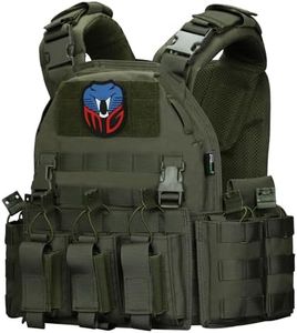 MGFLASHFORCE Tactical Vest Molle Airsoft Vest for Men (Green)