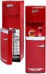 Igloo Retro Bottom Load Water Cooler Dispenser - Hot, Cold, or Room-Temperature Water - Holds 3 or 5 Gallon Bottles - Child Safety Lock - Perfect for Homes, Kitchens, Dorms - Red