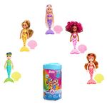 Barbie Color Reveal Rainbow Mermaid Series Chelsea Doll with 6 Surprises, Color Change and Accessories