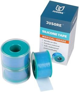 JUSORE Medical Tape Soft Silicone Tape | 1 Inch x 5.5 Yards | Breathable Silicone Medical Tape for Sensitive Skin, Bandages, Blister Prevention, Infants and Elderly, 3 Roll