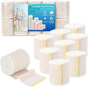 Premium Elastic Bandage Wrap 6 inch Reusable Versatile Compression Wraps for Ankles, Wrists Knee, Tummy and Body Durable and Comfortable Compression Bandage Latex-Free