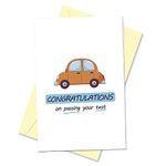 Arsagen Congratulations on Passing Your Test Card, Cute Driving Test Card, Well Done Card, New Car Card for Him Her, You Passed Card