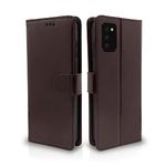 Pikkme Samsung Galaxy A03s Flip Case Leather Finish | Inside TPU with Card Pockets | Wallet Stand and Shock Proof | Magnetic Closing | Complete Protection Flip Cover for Samsung Galaxy A03s (Coffee)