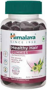 Himalaya Hair Health Gummies | Pack of 30| For Strong, Healthy, Shiny Hair | 100% RDA Biotin |Gelatin-free, Fruit based Gummies | 100% Vegetarian