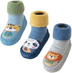 SEAUR Baby Sock Shoes 12-18 Months girl Non Skid Infant Slipper Socks with Grippers Toddler Floor Socks First Walkers Shoes Indoor Cozy Walking Shoes