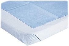 Medline Disposable Tissue/Poly Flat Stretcher Sheets, 40" x 90", Blue (Pack of 50)