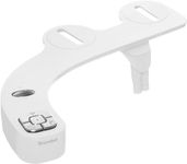 Brondell FSP-250 FreshSpa Thinline Precision Essential Bidet Attachment for Toilet Seats with Adjustable Water Pressure, Side Arm Control, Thin Profile, White (Dual Nozzles)