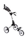 Cube Cart Golf Push Cart 3 Wheel, Smallest Folding Lightweight Golf Cart - Two Step Open/Close Push Cart Golf with Adjustable Handle & Foot Brake - Free Umbrella Holder Included