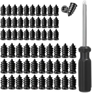 Tire Repair Nails Kit with 2 Sizes, Screw in Tire Repair Plugs with Box and Screwdriver, Fast Self-Service Tire Repair Tools (30 Set)