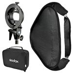 Godox SFUV6060 Portable Assembly Collapsible Diffuser Soft Box Kit with S-Type Bowens Flash Bracket for Godox Canon Nikon Sony Speedlite (Black)