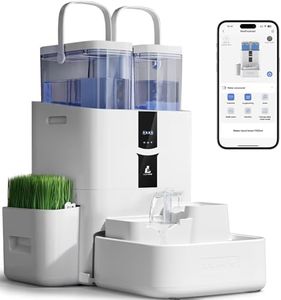 LALAHOME Daily Fresh Cat Water Fountain 10L/338oz Self Filling and Cleaning, Pet Water Dispenser with Filter System for Dogs, 5G Wi-Fi Smart Bowl Wastewater Separation & No Slimy with Quiet Pumps