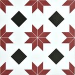 WallPops FP2482 Orion Peel & Stick Floor Tiles, Reds, Set of 10 Piece