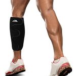 supregear Calf Support Brace, Adjustable Shin Splint Compression Calf Wrap Sleeve for Muscle Swelling Pain Relief Hiking Training Comfortable Breathable Calf Support for Men and Women, Black