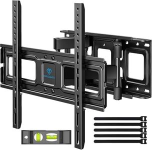 PERLESMITH Full Motion TV Wall Mount for 26-65 inch TVs, TV Mount up to 99lbs Max VESA 400x400mm, Wall Mount TV Bracket with Dual Articulating Arms Swivel Tilt Extension Fits 8″/16″ Wood Studs, PSMFK4