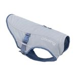 Kurgo Dog Core Cooling Vest - Summer Cooling Jacket - Evaporative Cooling Coat - Harness-Compatible - Reflective Accents - Grey - Large