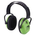 Amplim Hearing Protection Earmuff for Toddlers, Teens and Adults. Noise Cancelling Headphones for Kids. Autism Spectrum Ear Defenders - Airplane, Concert, Outdoor, School – Green