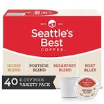 Seattle's Best Coffee K-Cup Coffee Pods Variety Pack, Dark Roast and Medium Roast Coffee for Keurig Brewers, 100% Arabica, 4 Boxes (40 Pods Total)