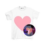 Illuminated Apparel Interactive Glow in The Dark T-Shirt - Fun for Birthday Parties & Festivals - Light up The Night (5-6 Years, Heart/Pink Glow)