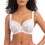 Freya womensAA1012Freya Fancies Underwire Balcony K Cup Bra Bra - White - 36HH US