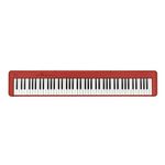 Casio CDP-S160 Portable Digital Piano with 88-Key Weighted Action, Sheet Music Stand, Power Supply, USB-MIDI and 10 tones, red (CDP-S160RD)