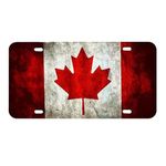 Canada Flag License Plate Maple Leaf Canadian Flag for Cars 12"x6" Standard Size Frame Aluminum Composite Car Accessories for Decoration (Canada Flag)