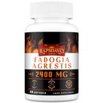 Rapsdayci Fadogia Agrestis 2400mg High Potent 50:1 Ratio Extract Powerful Fadogia Agrestis Supplement, Supports Stamina, Strength, Drive & Performance 60 Count (Pack of 1)