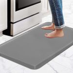 lazywoodpecker Anti Fatigue Rug, Kitchen Mat for Floor, Waterproof, Non Slip, Standing and Comfort Desk/Floor Mats for House Sink Office (17.3"x28" - 0.47 inch, Grey)