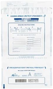 Royal Sovereign 10 x 15 Clear Dual-Pocket Deposit Bags 100 Pack (RMTE-1015AC-DP)