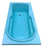 MADONNA Rex Rectangular Acrylic 5.5 feet Fixed Bathtub - Cyan Blue