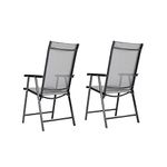 Warmiehomy Patio Garden Chairs Set Outdoor Dining Chairs Backyard Coffee Chairs Sunloungers for patio, porch, balcony, garden or backyard (Black - 2pcs)