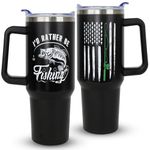 Fishing Gifts For Men, Fishing Gifts 40oz Tumbler With Handle, Funny Fishing Gifts For Dad Grandpa, Gifts For Men Who Love Fishing, Birthday Gifts For Fisherman Fishing Gifts For Men Unique