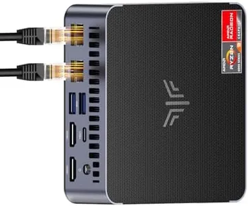 KAMRUI Mini Gaming PC Dual LAN, AMD Ryzen 9 6900HX (up to 4.9 GHz), 16GB DDR5 4800 MHz 512GB M.2 NVMe PCIe SSD, Mini Desktop Computer with USB 4, DP, 2 HDMI 2.1, Gaming PC Supports Quad 4K Display