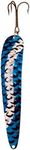 Lucky Strike Bait Works Canoe Wobbler Trolling Lure for Lake Trout, Pike, and Salmon, Designed in Canada (Size 6.5, Hammered Nickel Blue)