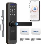 Speedy WiFi Enabled Smart Door Lock for Main Door with 5 in 1 Access | Biometric, 2 Emergency Keys | (No Extra Gateway Required) | 2-Year Warranty & Free Installation by Brand