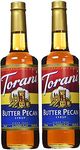 Torani Butter Pecan Flavour Syrup, 750ml bottle, 2 Pack, Brown